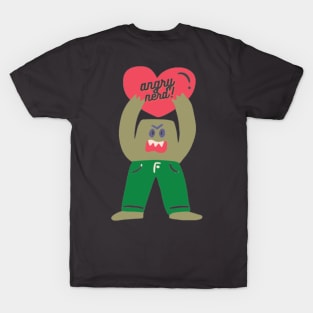 ANGRY NERD anime broken heart shirt T-Shirt